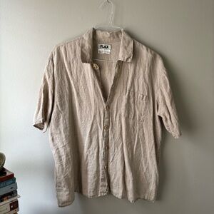FLAX Tan Linen Shirt